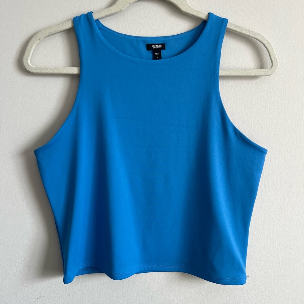 💙 Never Worn - Express Body Contour High Neck Cropped Tank - Large